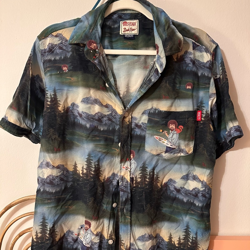 Bob Ross RSVLTS Happy Little Forest original Red tag medium.